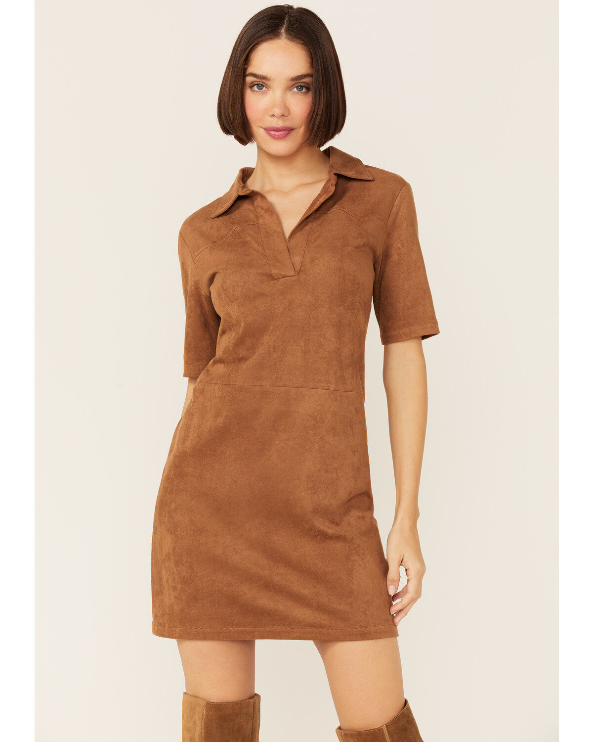 Suede tshirt dress Clearance