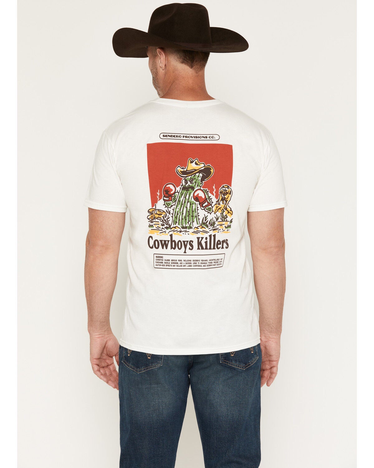 Sendero Provisions Men's Cowboy Killers Short Sleeve Graphic T-Shirt, White, hi-res