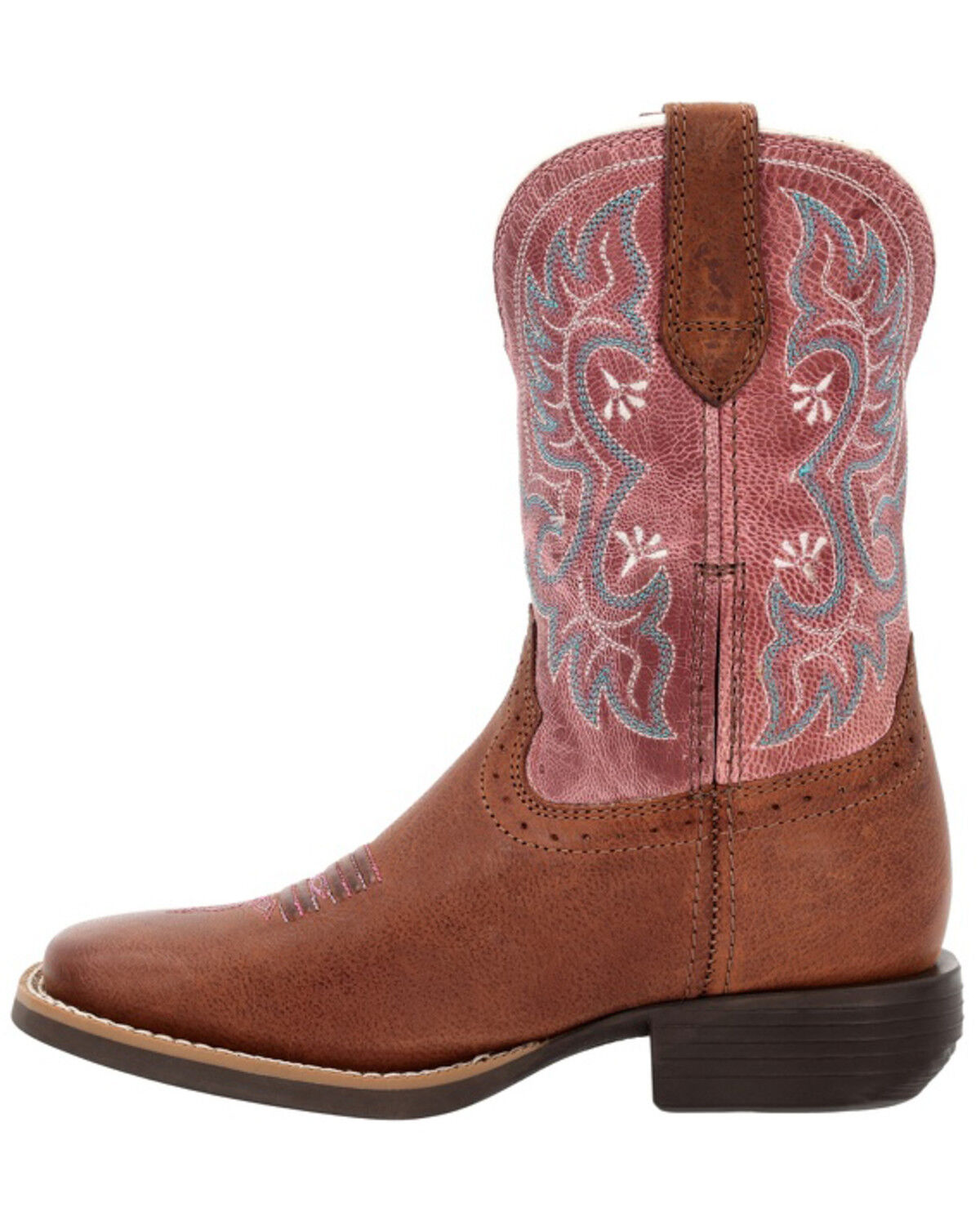 Image #3 - Durango Girls' Shyloh Performance Western Boots - Broad Square Toe, Brown, hi-res