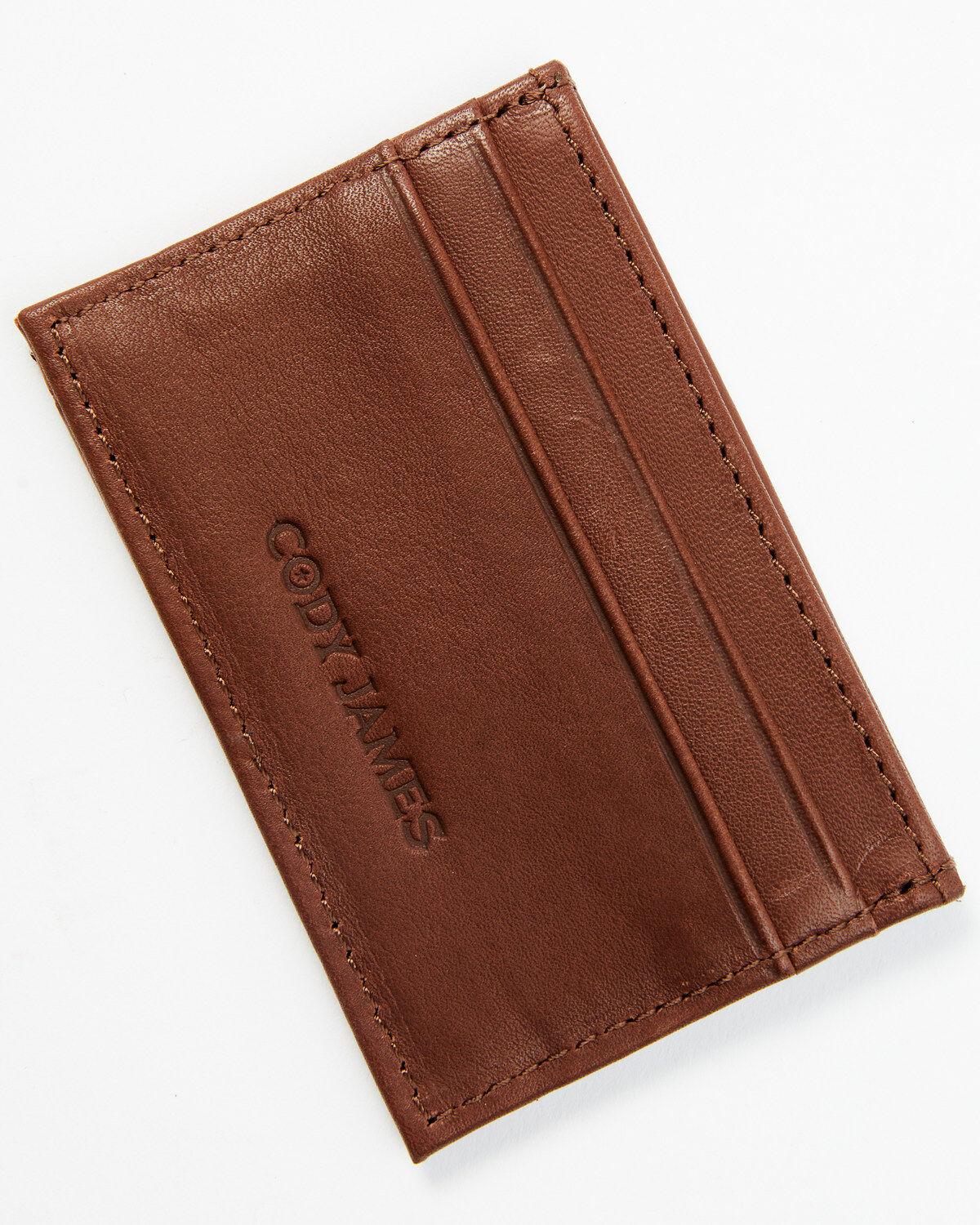 Image #2 - Cody James Men's Credit Card Ostrich Wallet, Brown, hi-res