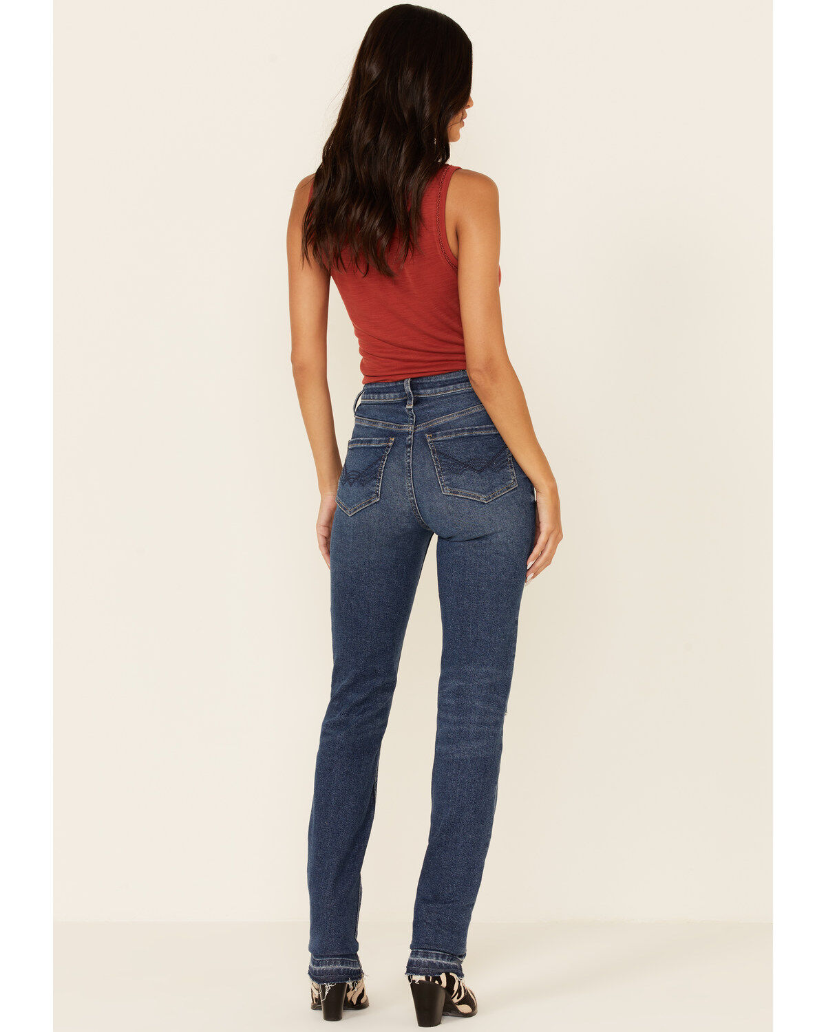 Image #2 - Idyllwind Women's Dark Wash Going Places Straight Denim Jeans, Dark Blue, hi-res