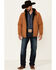 Image #2 - Cinch Men's Khaki Quilted Sherpa Lined Zip-Front Hooded Jacket , Beige/khaki, hi-res