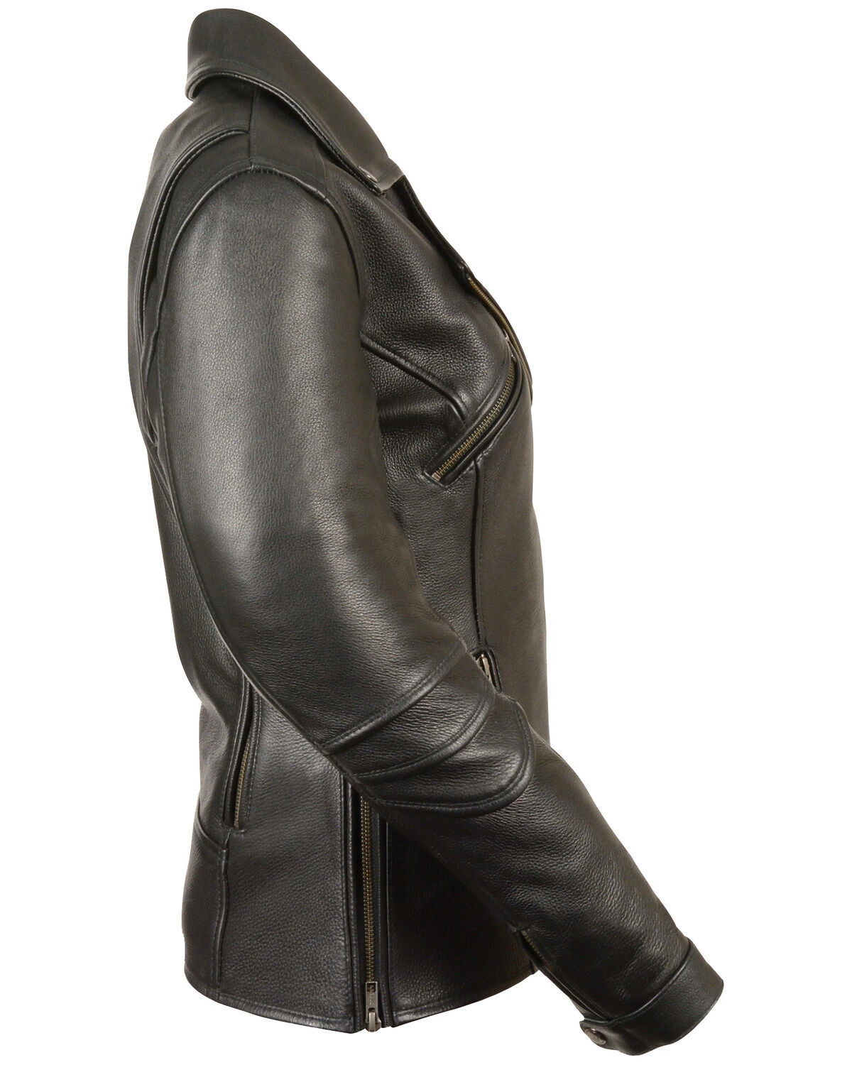 Image #2 - Milwaukee Leather Women's Long Length Vented Biker Leather Jacket, , hi-res