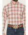 Image #3 - Ariat Men's Wallis Pro Series Plaid Print Long Sleeve Button-Down Stretch Western Shirt, Orange, hi-res