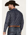 Image #4 - Moonshine Spirit Men's Mocasin Southwestern Print Long Sleeve Snap Western Shirt, Navy, hi-res