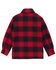Image #2 - Wrangler Boys' Buffalo Plaid Print Long Sleeve Snap Shirt Jacket, Red, hi-res