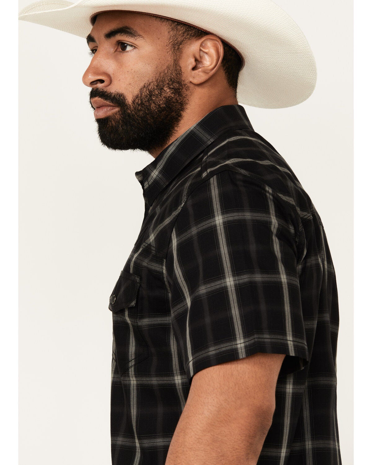 Image #2 - Moonshine Spirit Men's Exclusive Plaid Print Short Sleeve Snap Western Shirt, , hi-res