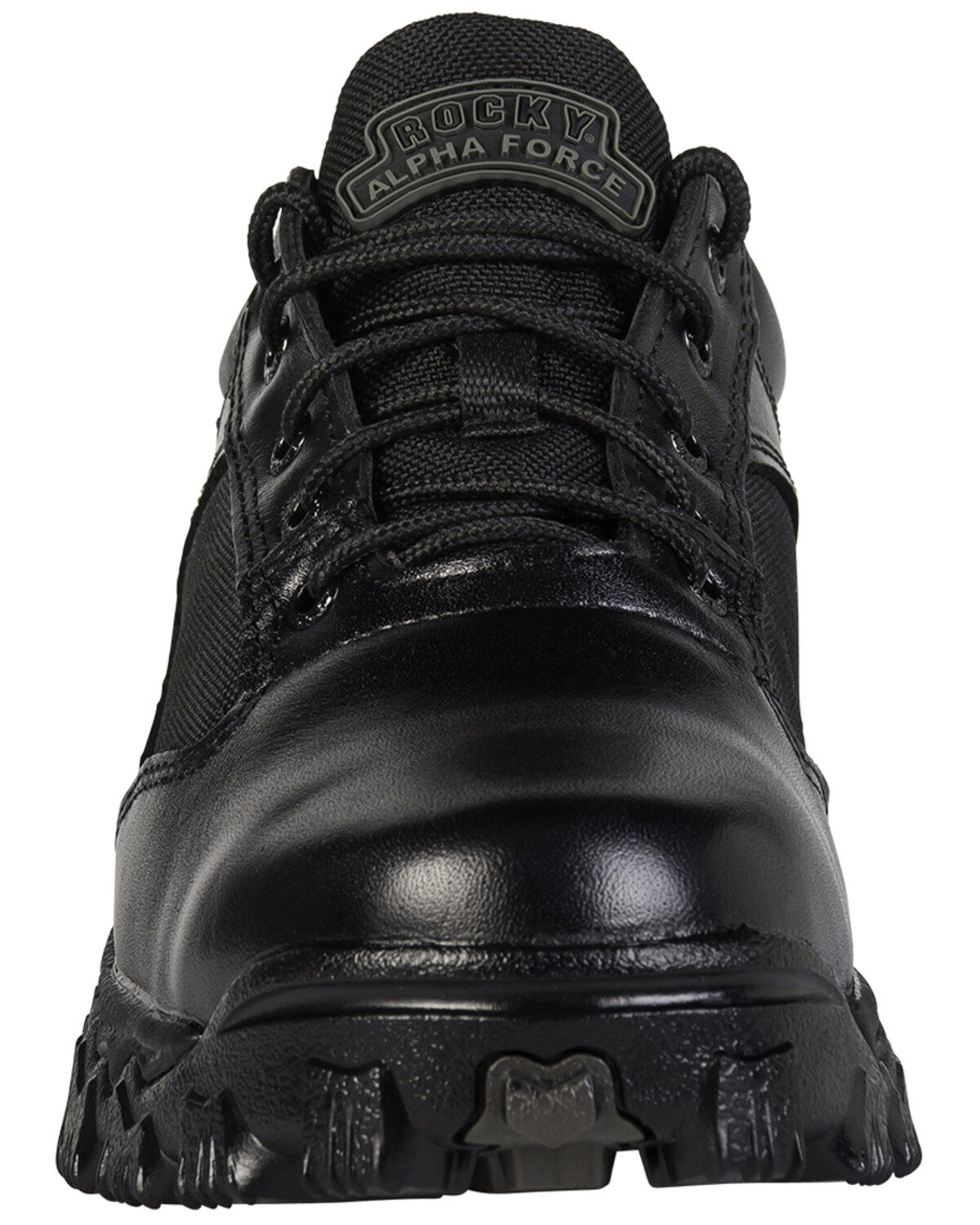 Image #4 - Rocky Men's Alpha Force Oxford Work Shoes, Black, hi-res