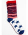 Shyanne Women's Stars & Stripes Crew Socks - 2-Pack, Red/white/blue, hi-res