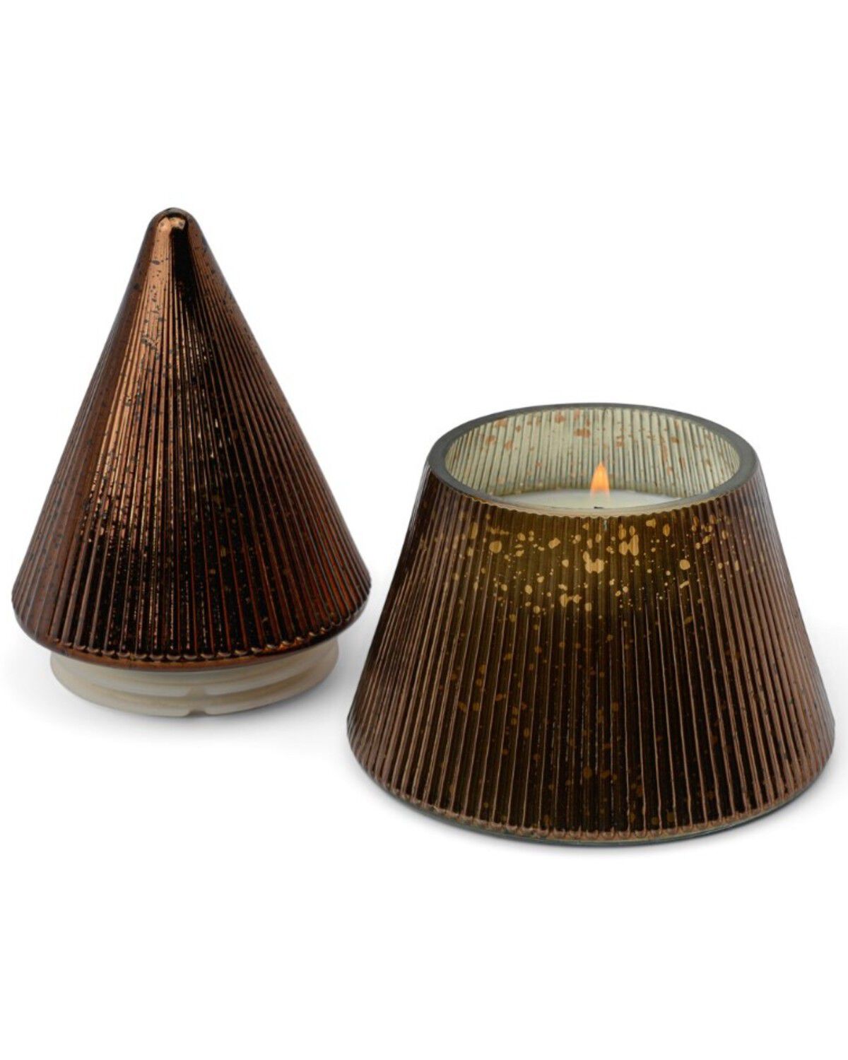 Image #2 - Paddywax Cypress & Fir 7oz Stacked Tree Candle, Multi, hi-res