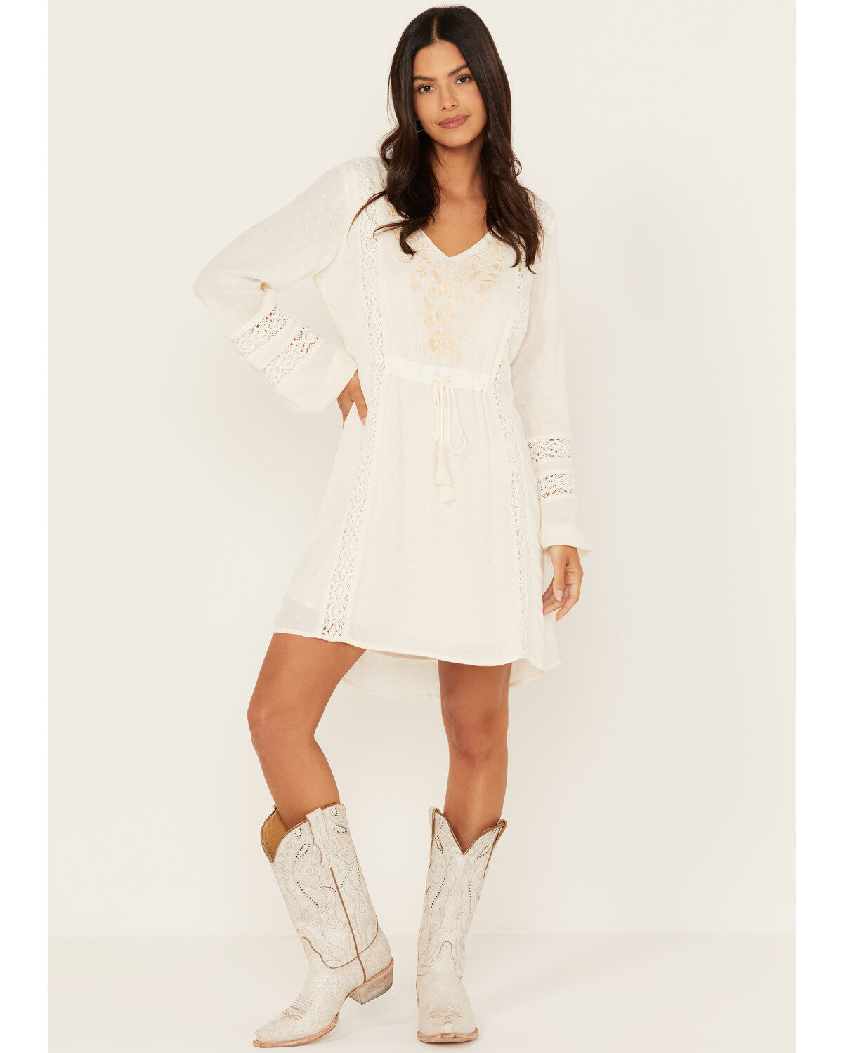 Image #1 - Idyllwind Women's Jessie Western Romance Update Mini Dress, Ivory, hi-res