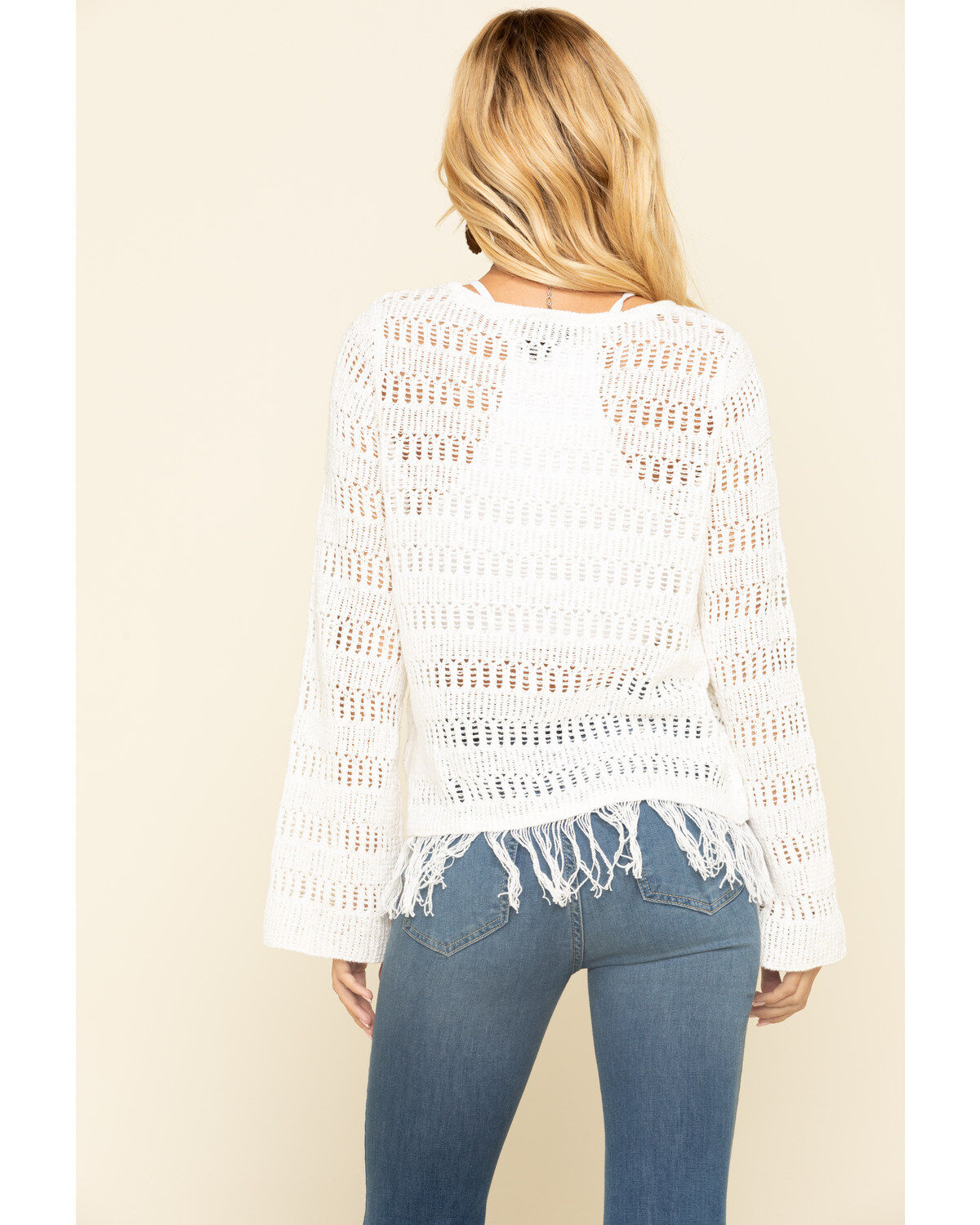 Image #2 - Wrangler Women's Ivory Crochet Pullover Top, , hi-res