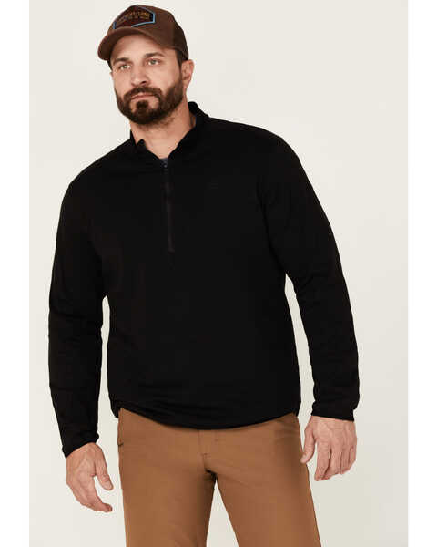 Wrangler ATG Men's All-Terrain Solid 1/2 Zip Performance Pullover , Black, hi-res