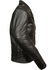Image #2 - Milwaukee Leather Men's Classic Side Lace Police Style Motorcycle Jacket - Tall - 5XT, Black, hi-res