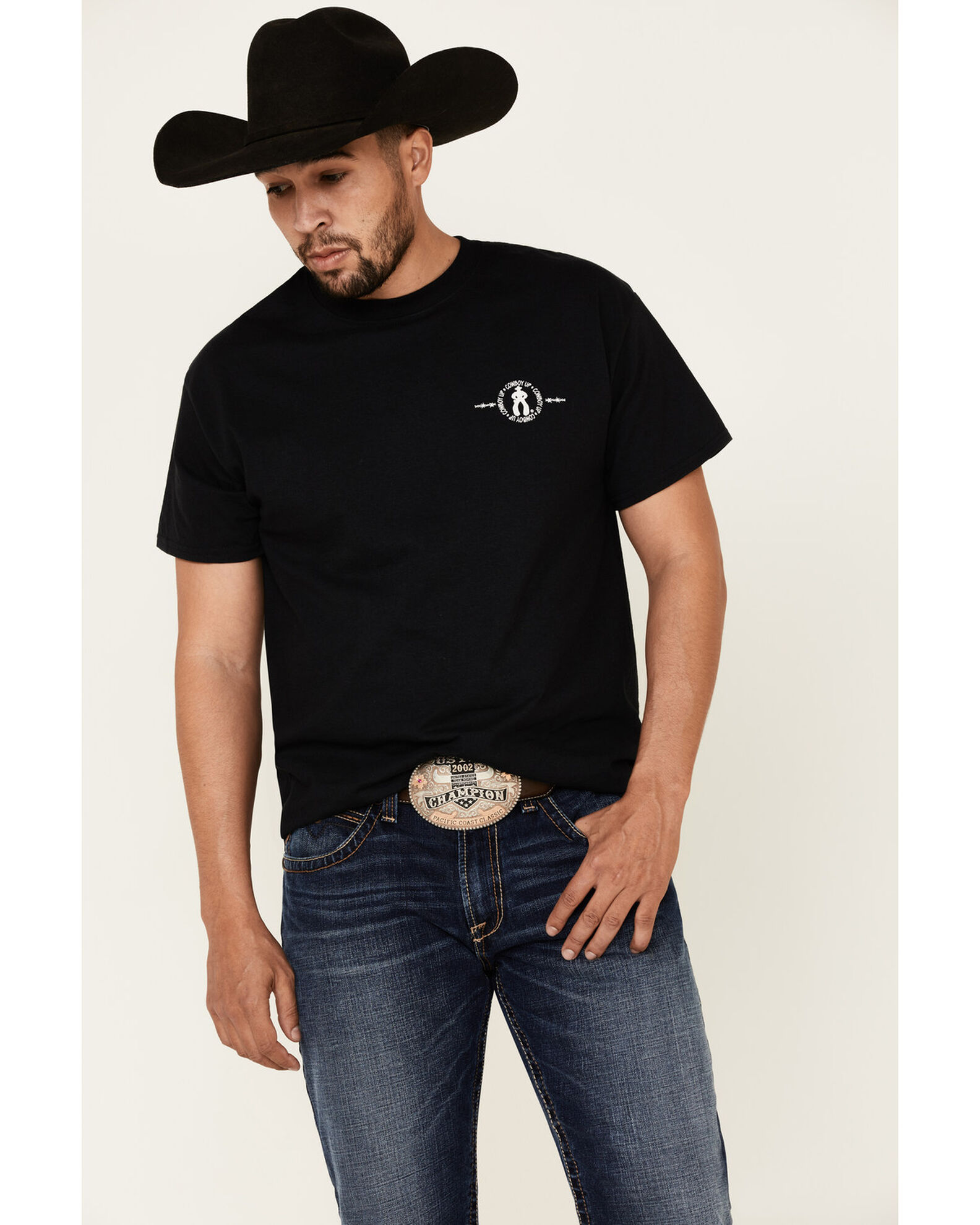 white t shirt cowboy