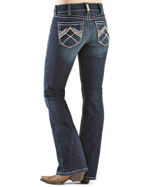 Ariat Women's R.E.A.L. Low Rise Rosy Whipstitch Bootcut Jeans
