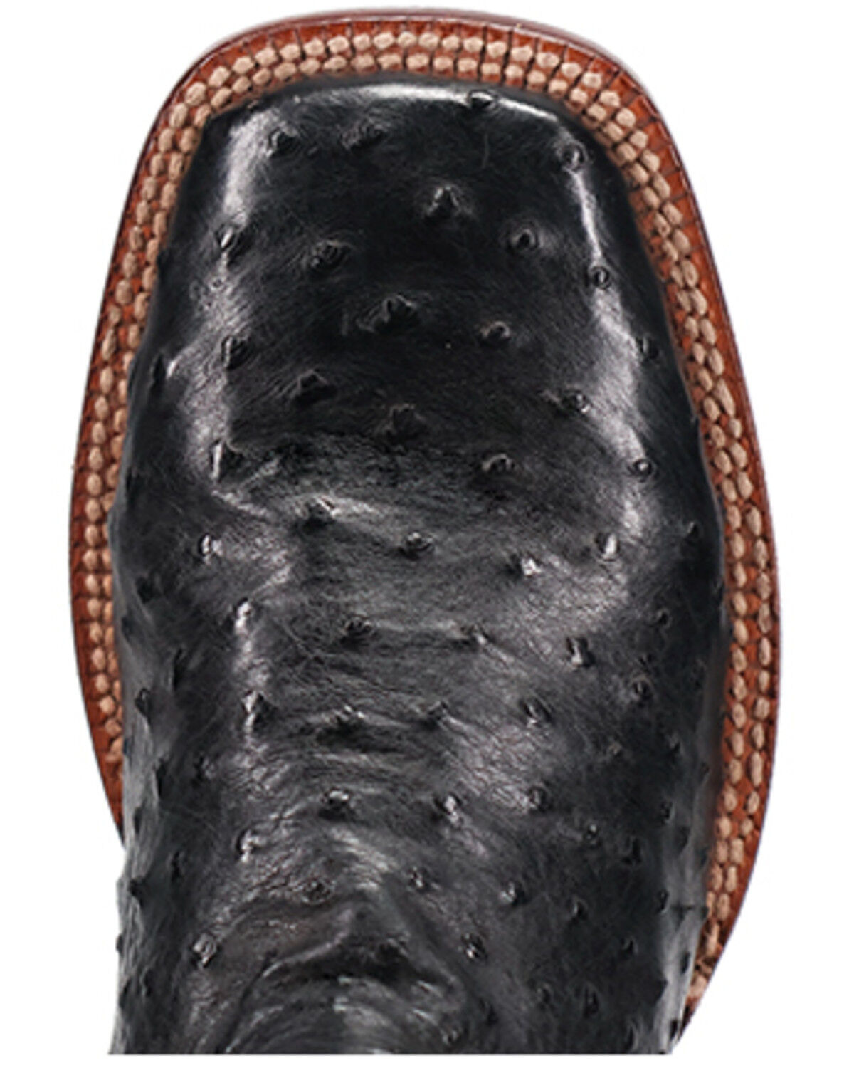 Image #6 - El Dorado Men's Handmade Full Quill Ostrich Stockman Boots - Broad Square Toe, Black, hi-res