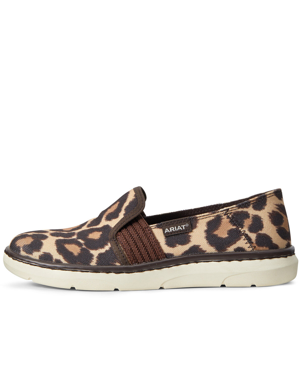 Image #2 - Ariat Women's Ryder Slip-On Leopard Shoes - Round Toe, Brown, hi-res