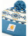 Image #2 - Carhartt Bethany Yellowtail Knit Pom Cuffed Logo Beanie, Blue, hi-res