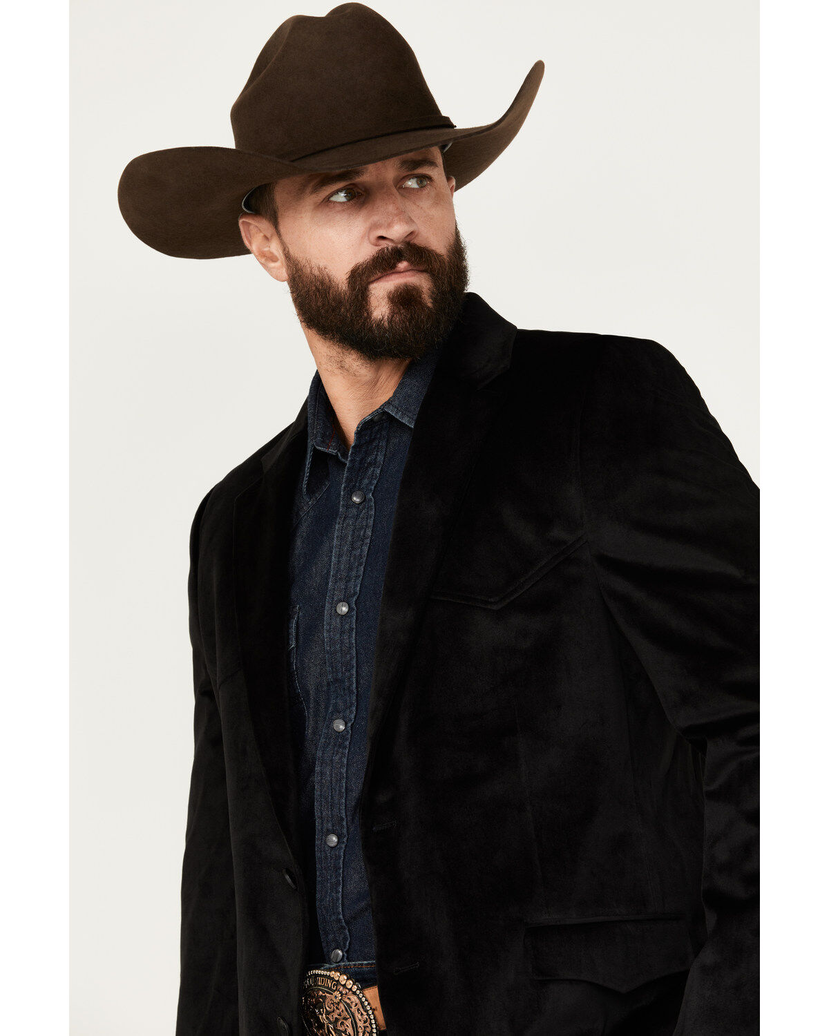 Image #2 - Cody James Men's Velvet Douglas Sportcoat, Black, hi-res
