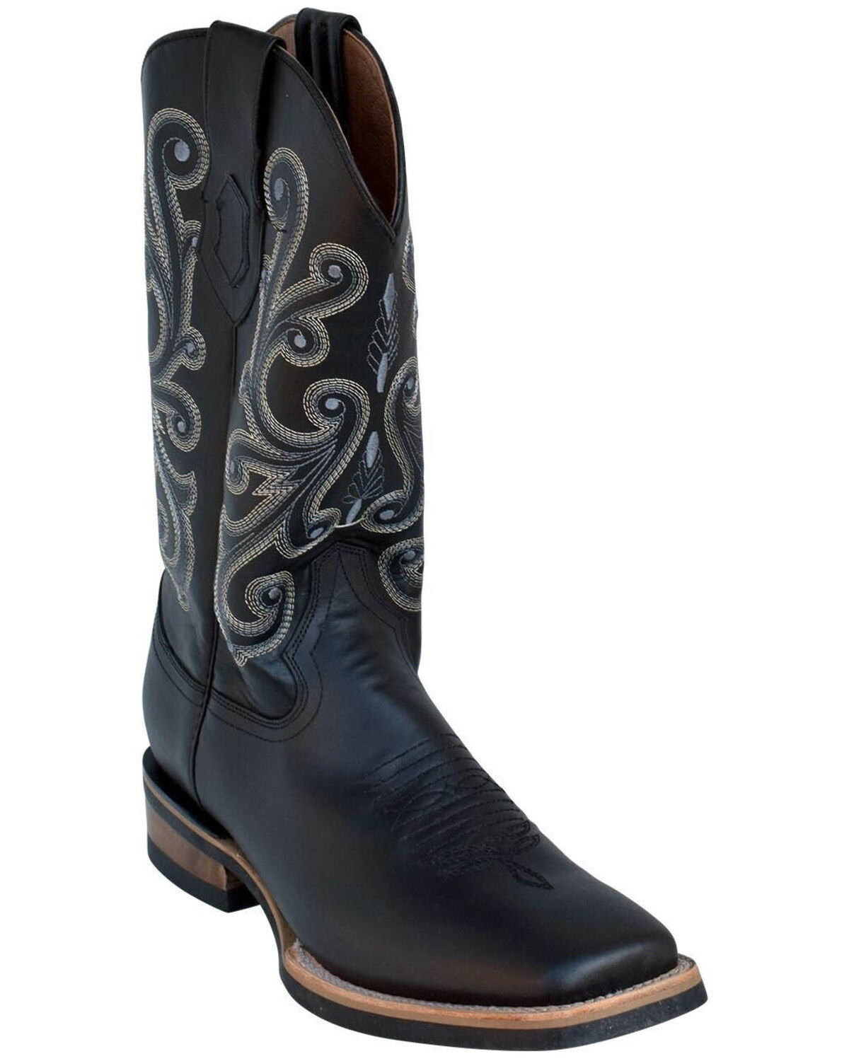 Image #1 - Ferrini Men's French Calf Western Boots - Square Toe, Black, hi-res