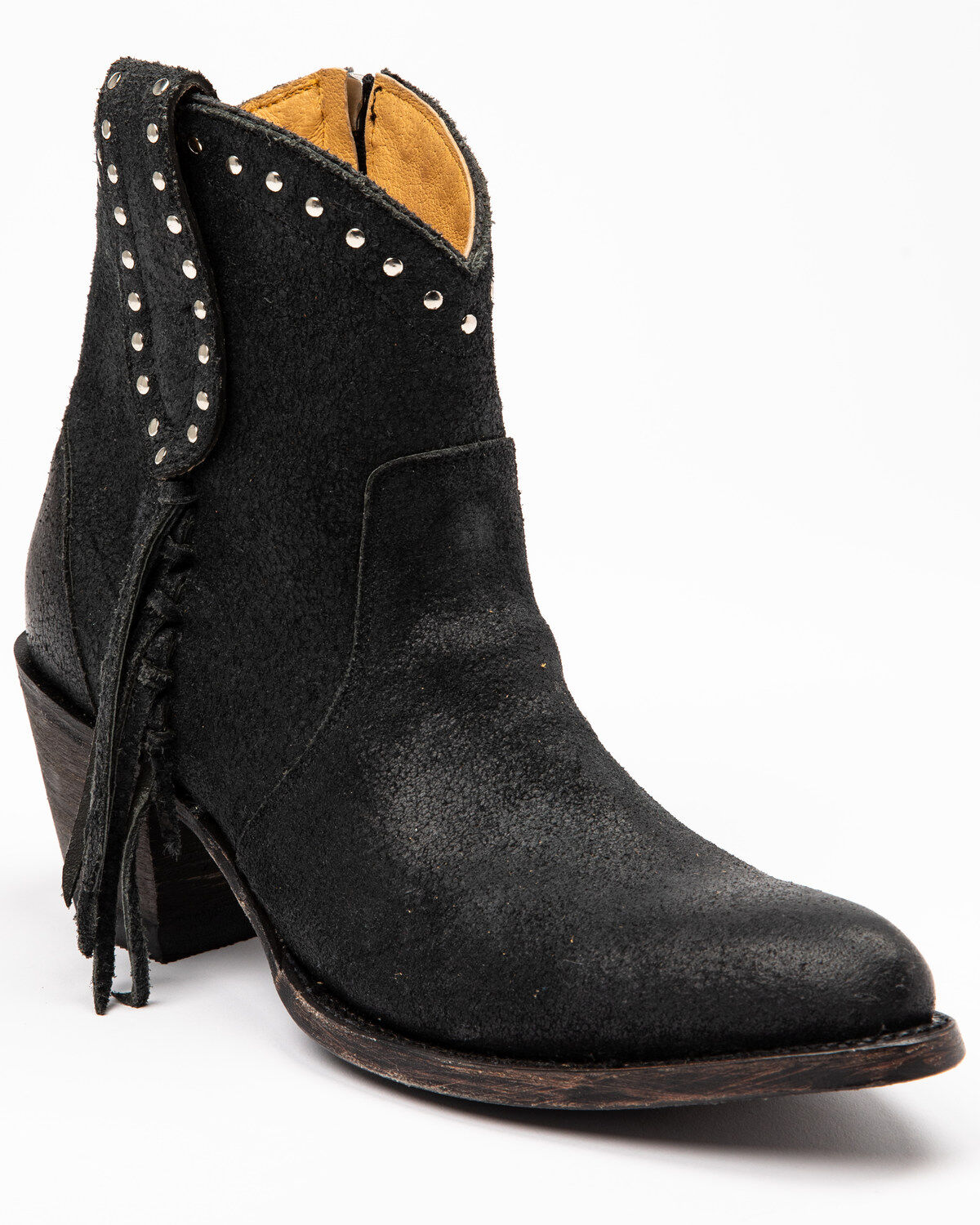 women's suede fringed boots