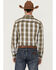Image #4 - Gibson Men's Station Plaid Long Sleeve Button-Down Western Shirt, Navy, hi-res
