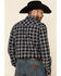 Image #3 - Rock & Roll Denim Men's Black Med Plaid Long Sleeve Western Shirt, Black, hi-res