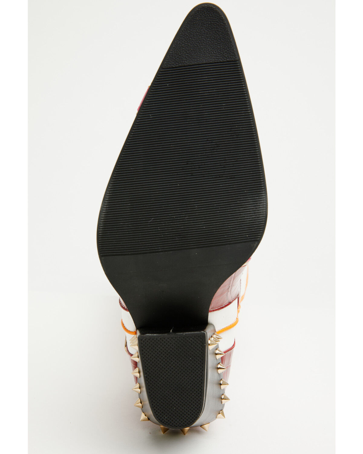 Image #7 - Azalea Wang Women's Cheona Star Studded Inlay Tall Fashion Boots - Snip Toe, Red, hi-res