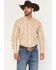 Image #1 - Ariat Men's Tommy Southwestern Print Long Sleeve Snap Western Shirt, Tan, hi-res