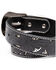 Shyanne Women's Tooled Floral Cut Out Underlay Western Belt , Black, hi-res