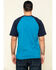 Image #2 - Hawx Men's Teal Midland Short Sleeve Baseball Work T-Shirt , Teal, hi-res