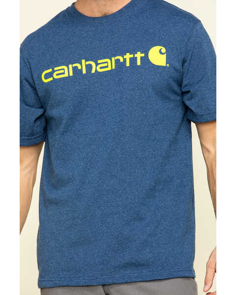 Image #4 - Carhartt Men's Short-Sleeve Logo T-Shirt, Indigo, hi-res