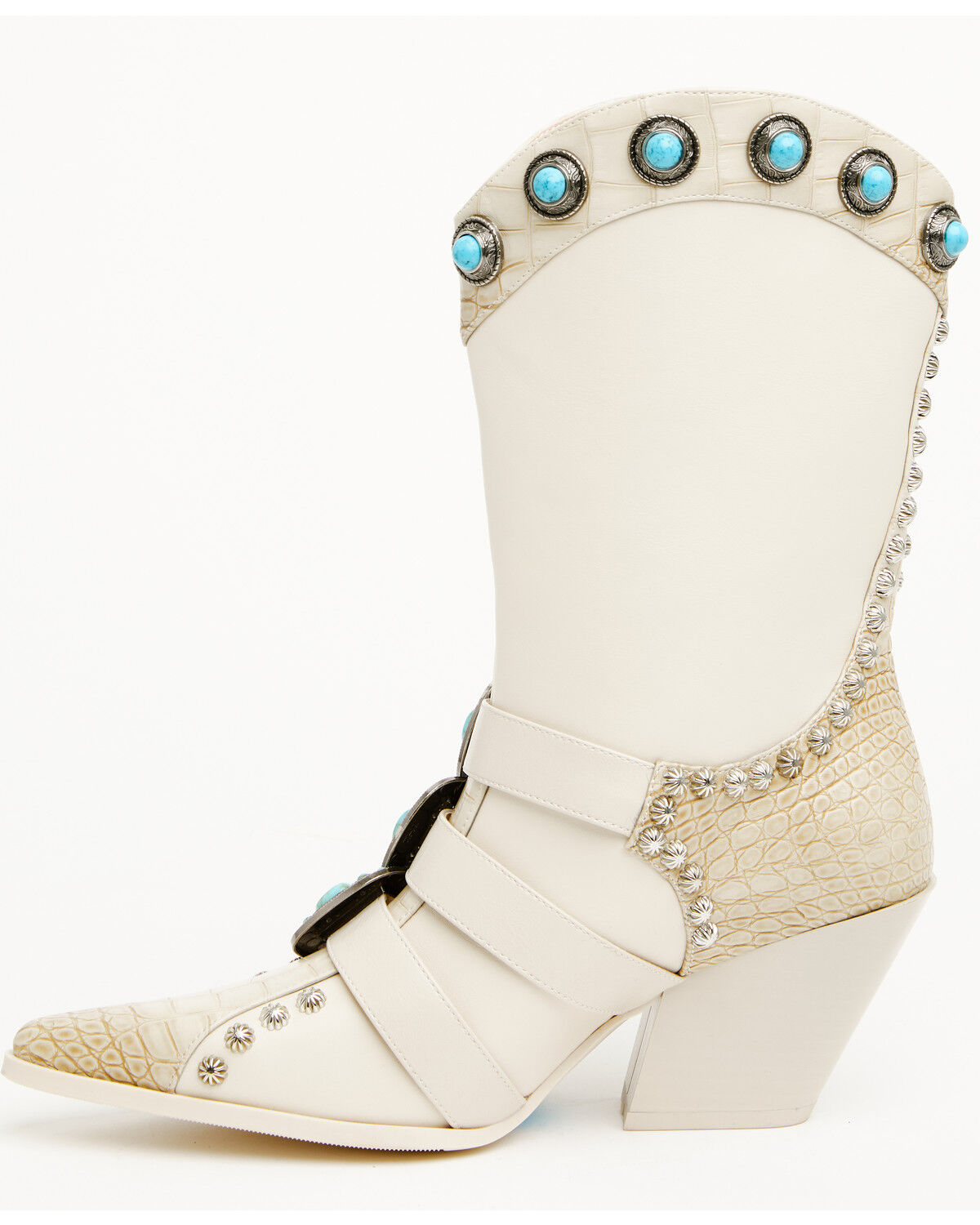 Image #3 - Azalea Wang Women's Balmoral Western Boots - Snip Toe, Ivory, hi-res