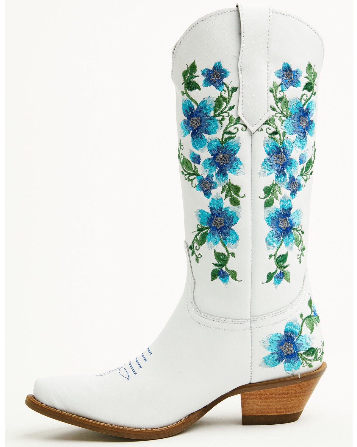 Image #3 - Dingo Women's Posie Western Boots - Snip Toe, Blue/white, hi-res