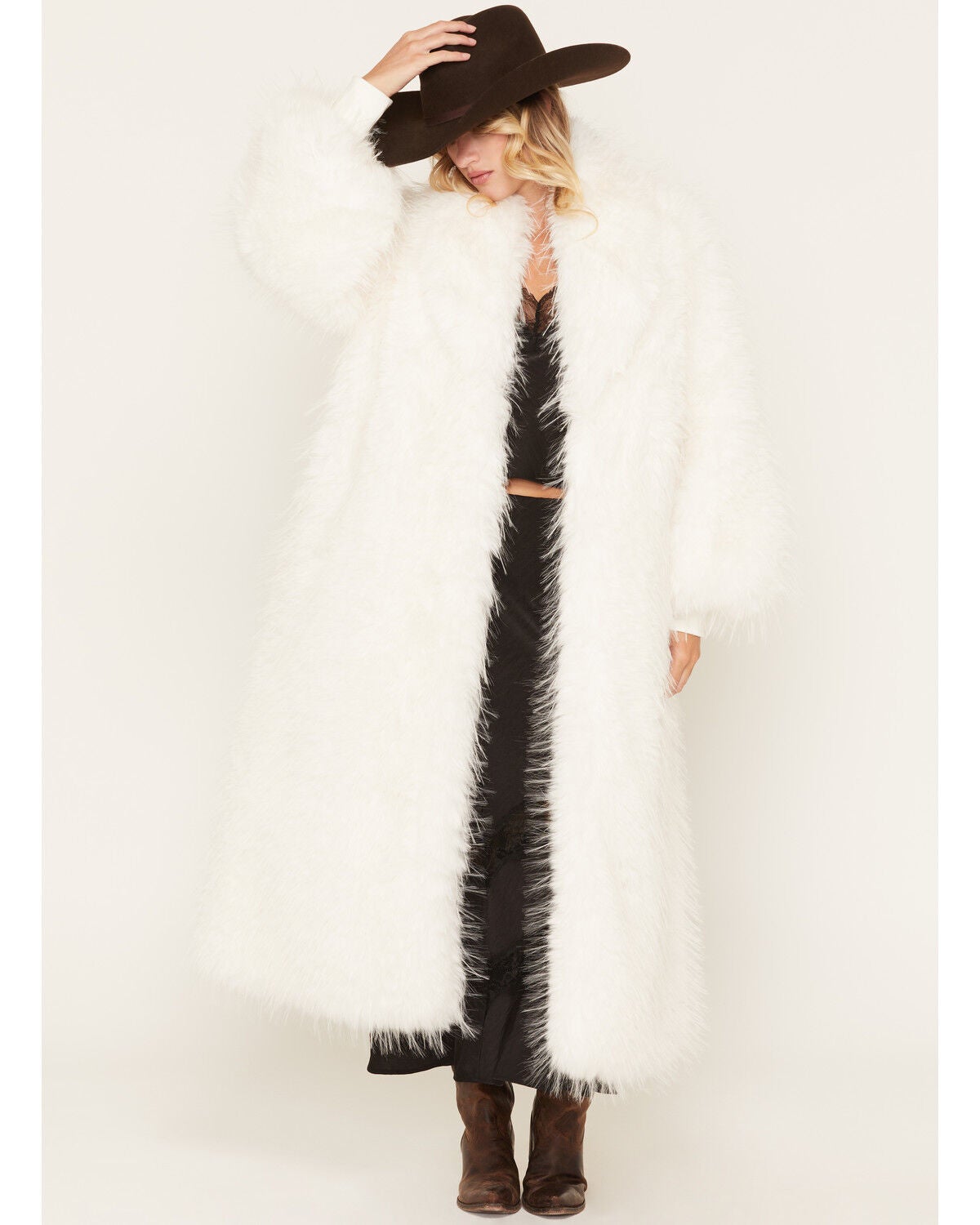 Azalea Wang Women's Vault Faux Fur Coat, White, hi-res