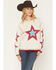Image #1 - Blended Women's Long Sleeve Star Patchwork Top, Cream, hi-res