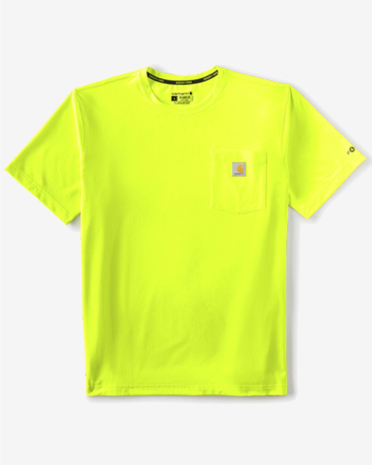 Image #6 - Carhartt Men's Force Relaxed HiVis Short Sleeve Pocket T-Shirt, Bright Yellow, hi-res