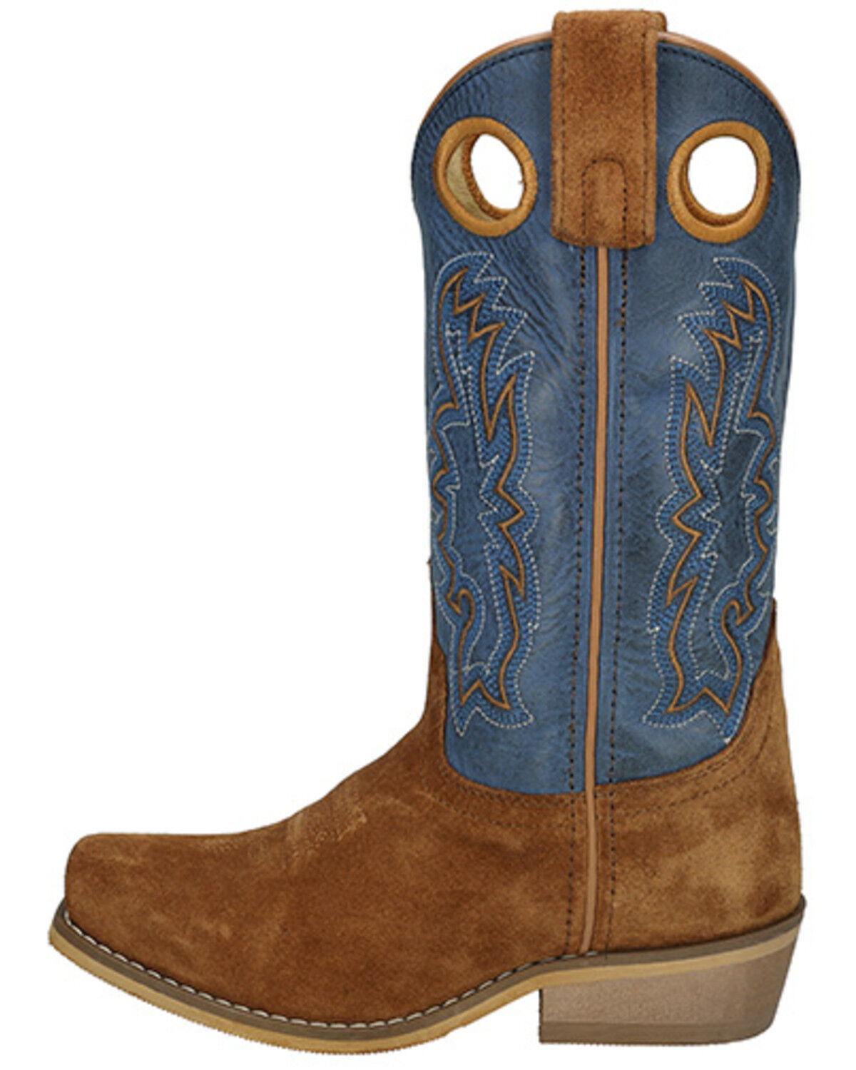 Image #3 - Smoky Mountain Boys' Whichita Western Boots - Square Toe, Brown/blue, hi-res