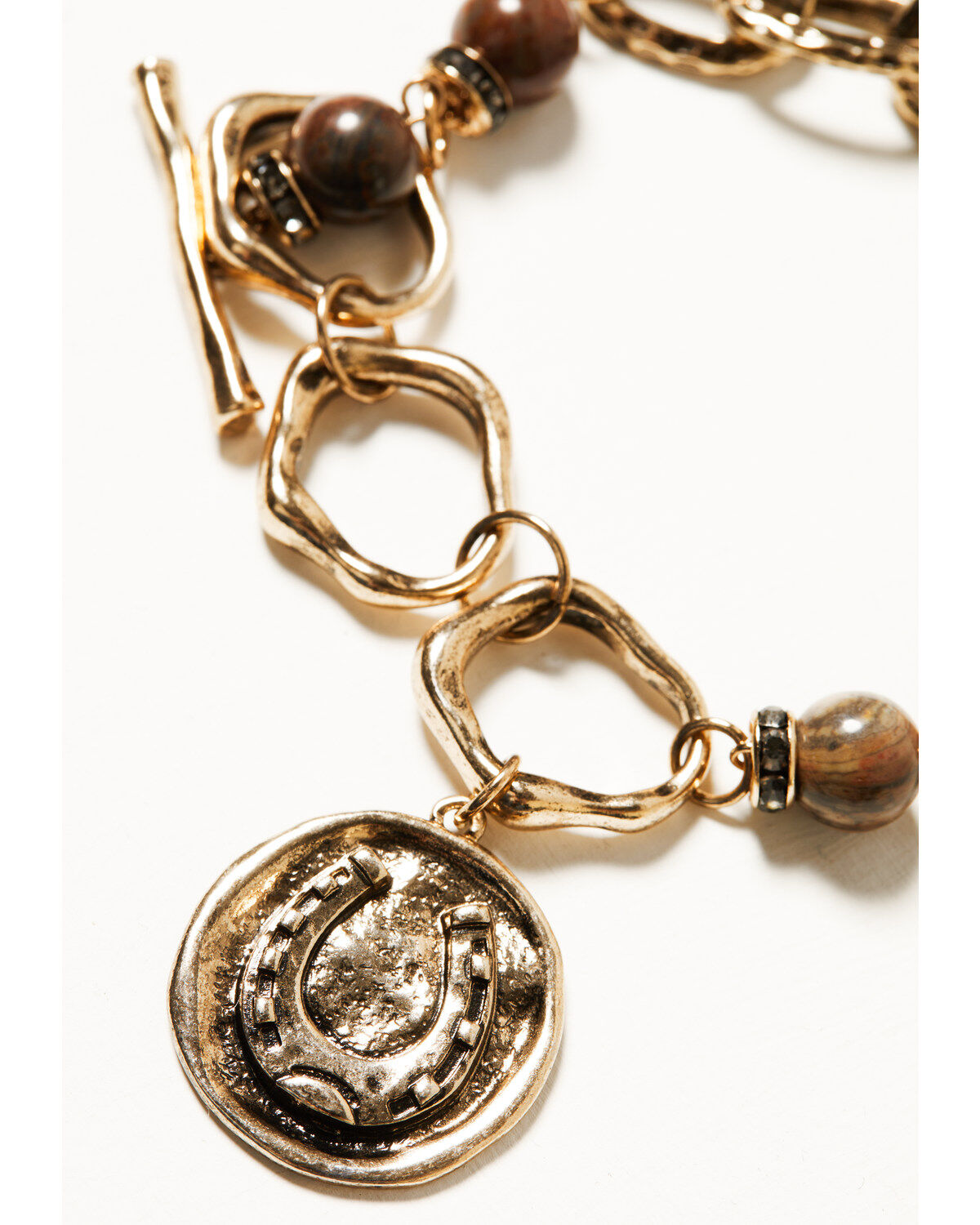 Image #2 - Shyanne Women's Summer Moon Antique Gold T-Bar Chain Bracelet, Gold, hi-res