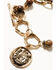 Image #2 - Shyanne Women's Summer Moon Antique Gold T-Bar Chain Bracelet, Gold, hi-res