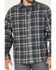 Image #3 - Brothers and Sons Men's Everyday Plaid Print Button Down Western Flannel Shirt, Blue, hi-res