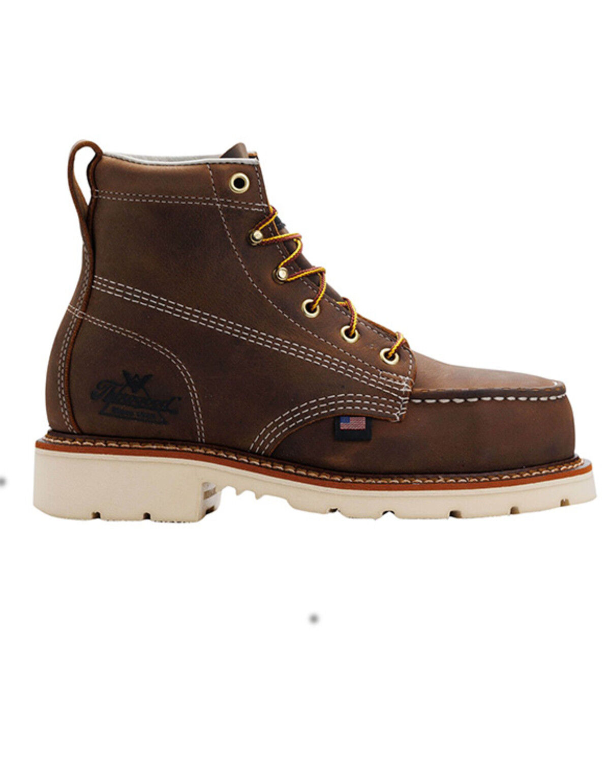 Image #2 - Thorogood Women's 6" MAXWear 90™ Moc Work Boots - Steel Toe, Brown, hi-res