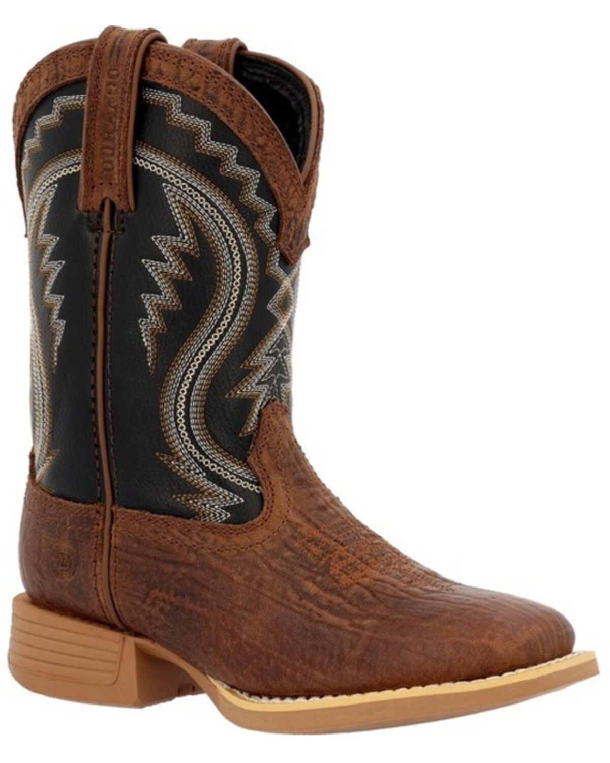 Durango Boys' Lil Rebel Pro Western Boots - Broad Square Toe, Brown, hi-res