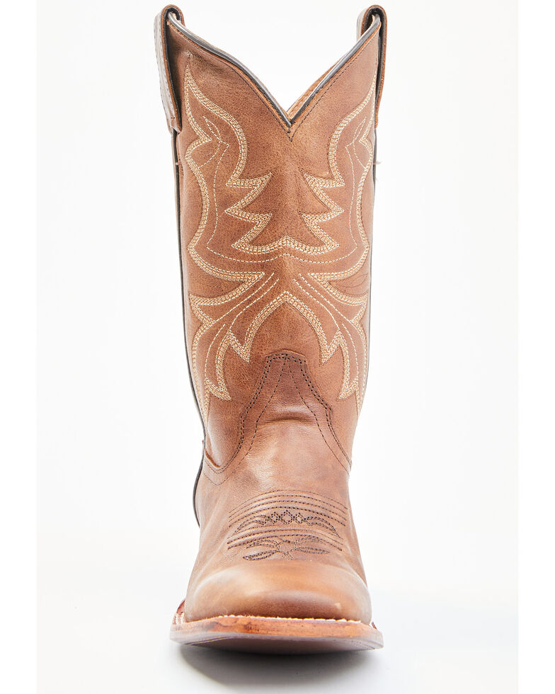 cognac western booties