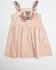 Image #1 - Shyanne Toddler Girls' Embroidered Faux Suede Sleeveless Dress, Blush, hi-res