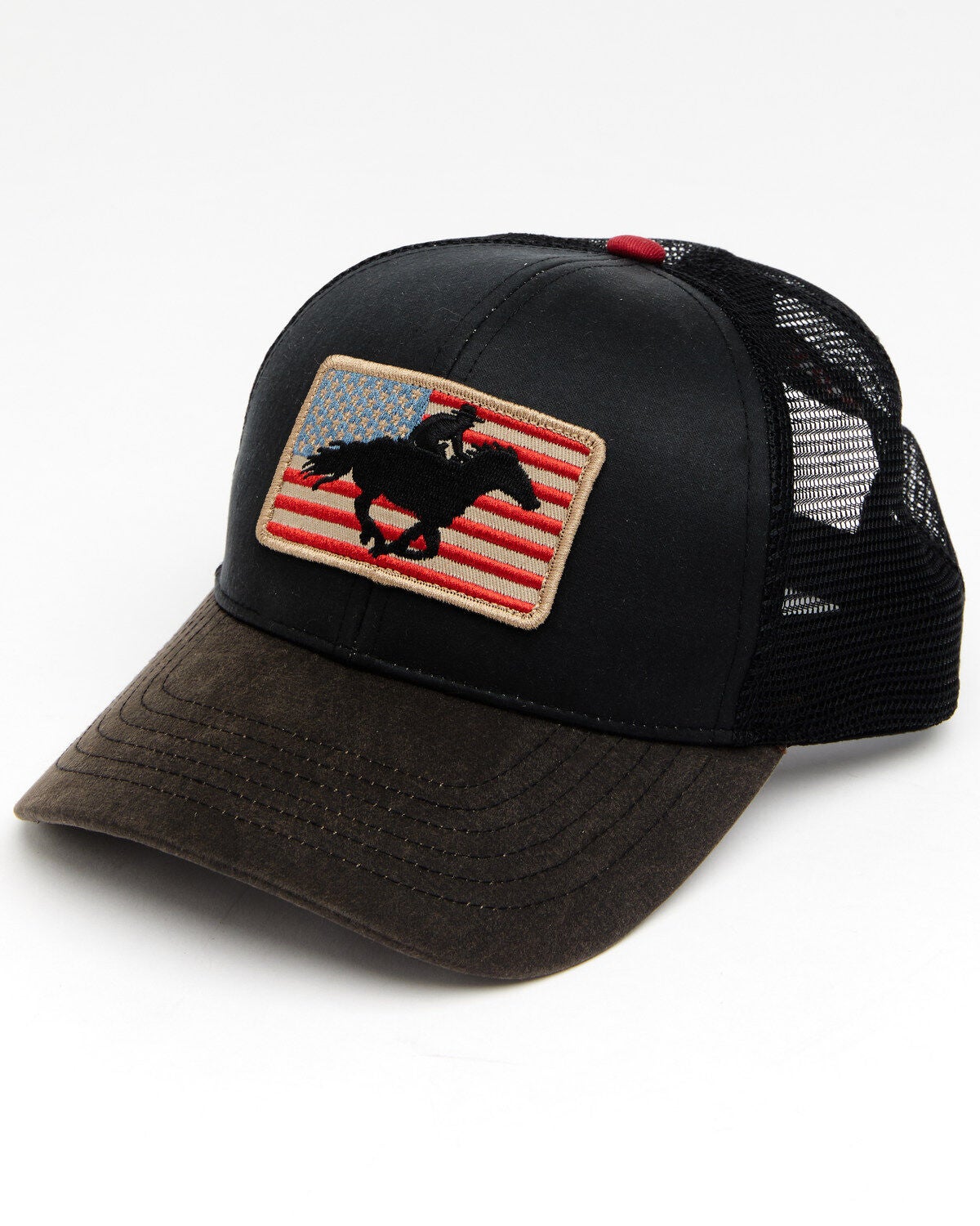 Image #1 - Cody James Men's American Cowboy Flag Patch Mesh Cap , Black, hi-res