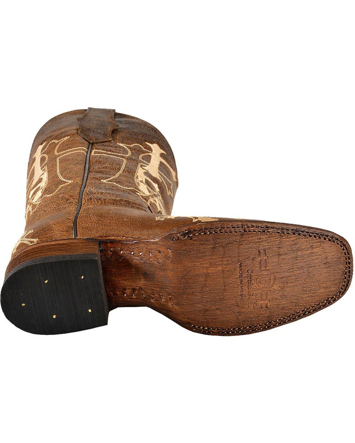 Image #5 - Circle G Women's Cross Embroidered Square Toe Western Boots, , hi-res