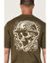 Image #4 - Hawx Men's Scream Skull Short Sleeve Graphic T-Shirt, Olive, hi-res