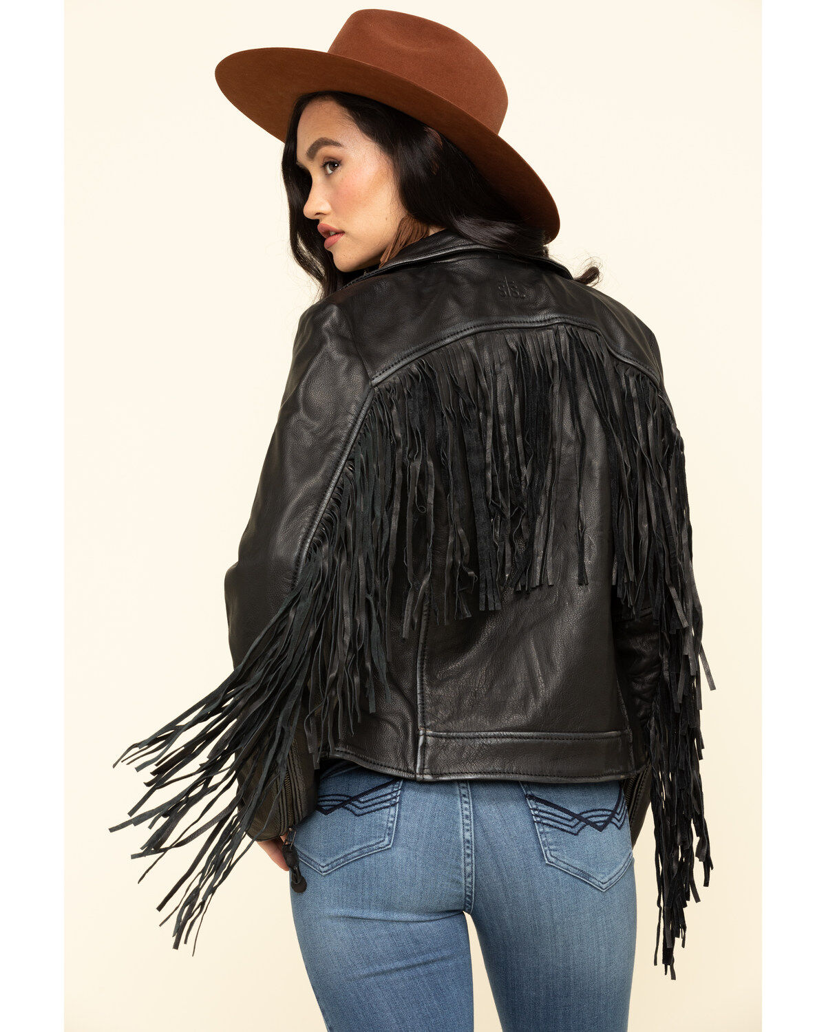 Image #2 - STS Ranchwear Women's Black Chenae Fringe Leather Jacket, , hi-res
